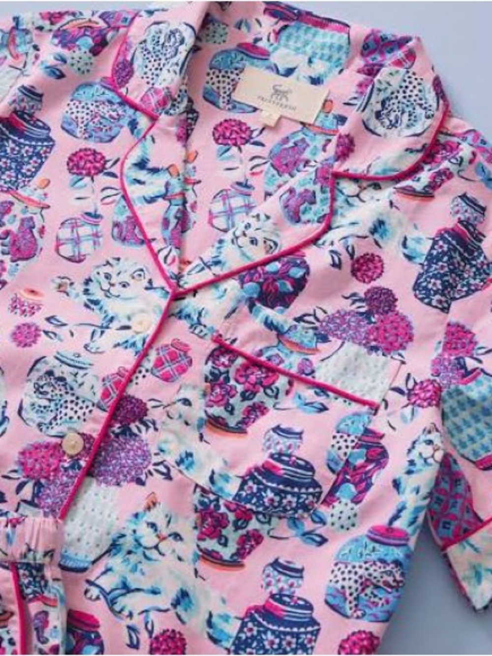 NWT Printfresh Pajamas in Rose Fancy Cat - Short PJ Set - Size XL